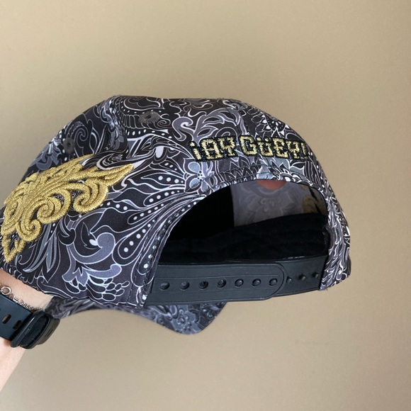 ¡Ay Güey! Tiger Cap, Hat, Tatoo Style Design, Gold Embroidery, Black,Gray, Gold - Picture 7 of 7